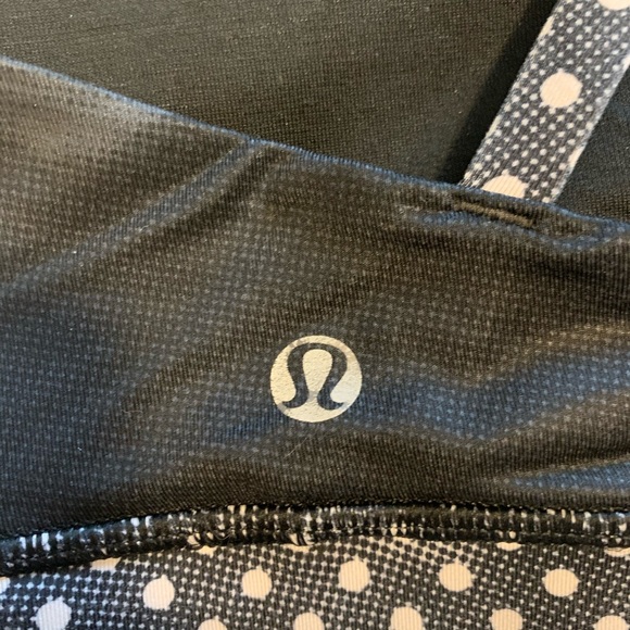 LULULEMON black and white polkadot sports bra - Picture 3 of 4